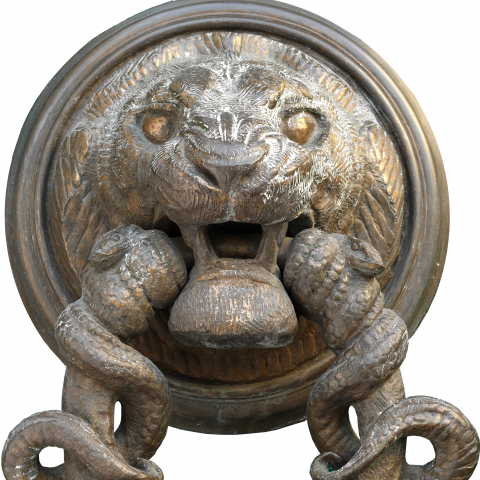 Marteau de porte à la tête de lion. version 2.C 1926.